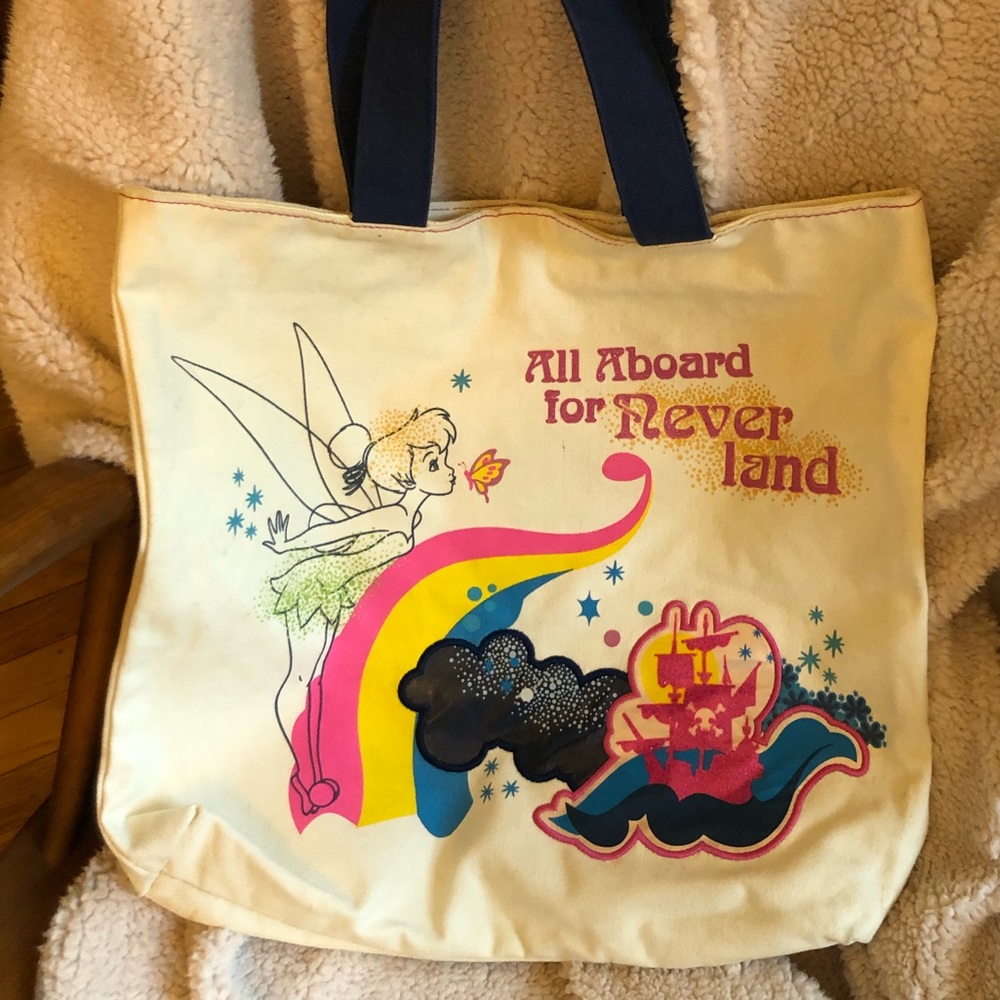 Rare Disney Women’s Tinker Bell Neverland Tote Bag